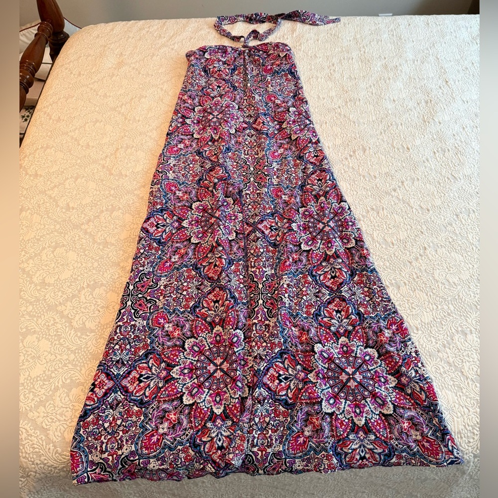 New Without Tags Alice & Trixie Silk Maxi Halter Dress Size Small